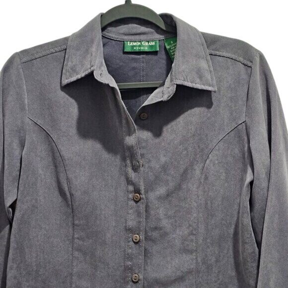 Lemon Grass Studio Tops - Lemon Grass Studio Button-Up Shirt S Gray